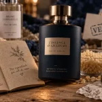Parfum vegan ingredients : contrôles ingrédients avec loupe et INCI