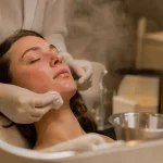 Soin visage point noir en institut : vapeur et extraction