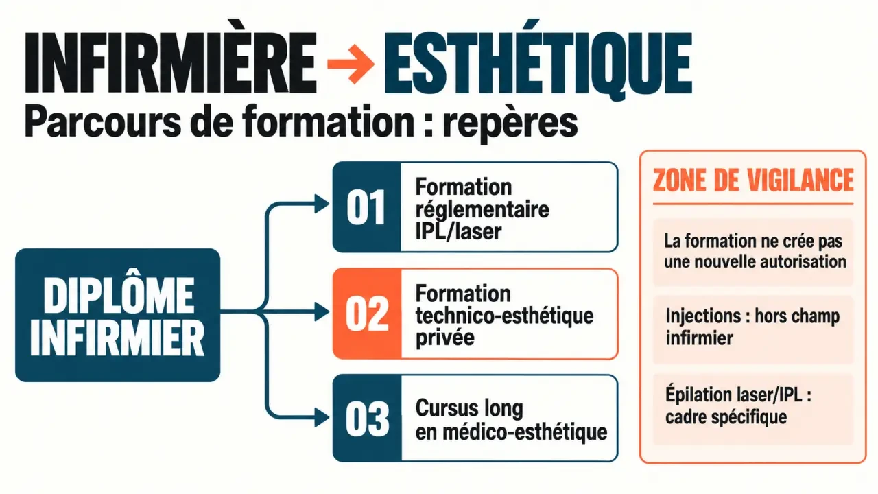 Formation infirmière esthétique : parcours, limites légales et formation IPL laser