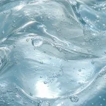 Texture de gel hydratant transparent en macro